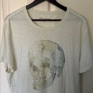 John Varvatos Off-White Skull Graphic Tee